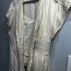 Elegant Cream Lace Cardigan Subdance